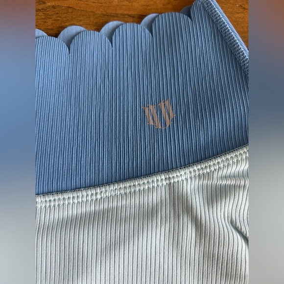 ELEVEN by Venus Williams Two toned Blue Scalloped waist band Skort w/pockets XS - Picture 9 of 9